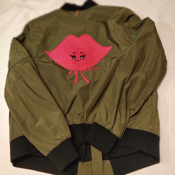 NWT MACKAGE x SAKS FIFTH VERENA LIPS BOMBER JACKET - Picture 3 of 5
